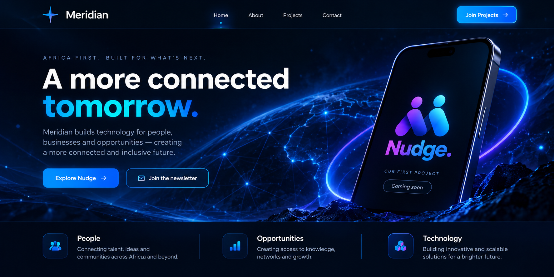 Meridian and Nudge technology concept artwork